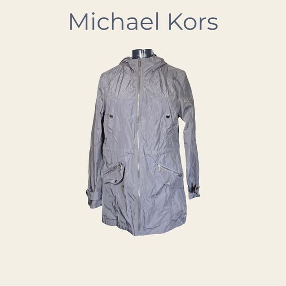 Michael Kors Women’s Large Windbreaker Anorak Jacket - Picture 1 of 13